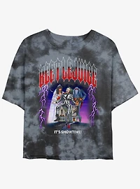 Beetlejuice Heavy Lightning Womens Tie-Dye Crop T-Shirt