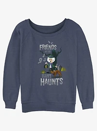 Disney The Haunted Mansion Friends Of Happy Haunts Womens Slouchy Sweatshirt