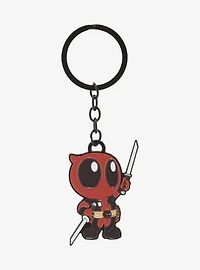 Marvel Deadpool Chibi Swords Metal Keychain