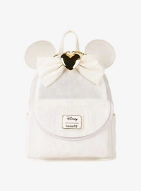 Loungefly Disney Minnie Mouse Ears Lace Wedding Mini Backpack