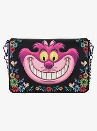 Loungefly Disney Alice in Wonderland Cheshire Cat Floral Crossbody Bag