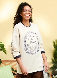 Disney Winnie the Pooh Floral Tonal Crewneck