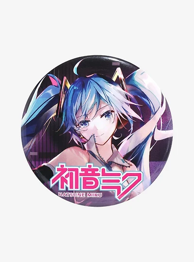Vocaloid Hatsune Miku Portrait Circle Button Pin