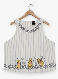 Disney Winnie the Pooh Floral Bear Striped Women's Plus Tank Top - BoxLunch Exclusive