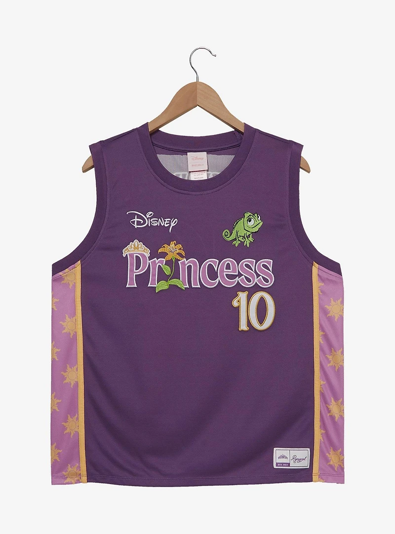Disney Tangled Rapunzel Embroidered Women's Plus Cropped Basketball Jersey — BoxLunch Exclusive