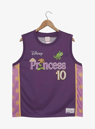 Disney Tangled Rapunzel Embroidered Women's Plus Cropped Basketball Jersey — BoxLunch Exclusive