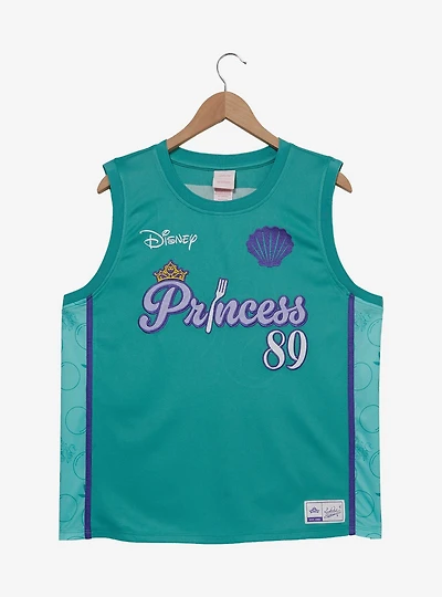 Disney The Little Mermaid Ariel Embroidered Women's Plus Cropped Basketball Jersey — BoxLunch Exclusive