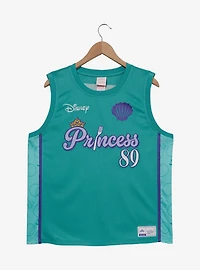 Disney The Little Mermaid Ariel Embroidered Women's Plus Cropped Basketball Jersey — BoxLunch Exclusive