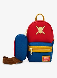 Loungefly One Piece Straw Hat Crew Jolly Roger Sling Bag with Coin Purse
