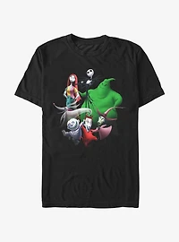 Disney The Nightmare Before Christmas Character Groupshot Neon T-Shirt