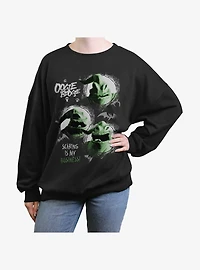 Disney The Nightmare Before Christmas Oogie Boogie My Business Womens Oversized Sweatshirt
