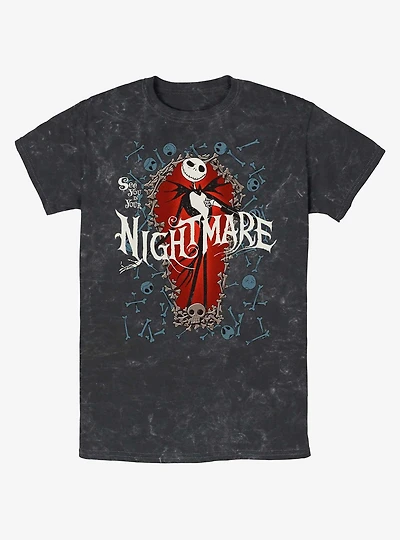Disney The Nightmare Before Christmas Jack Bone Coffin Mineral Wash T-Shirt