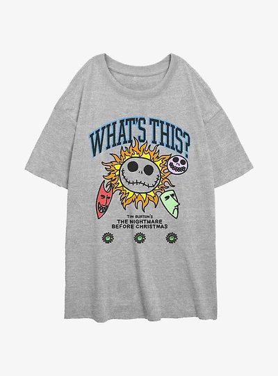 Disney The Nightmare Before Christmas What's this Womens Oversized T-Shirt