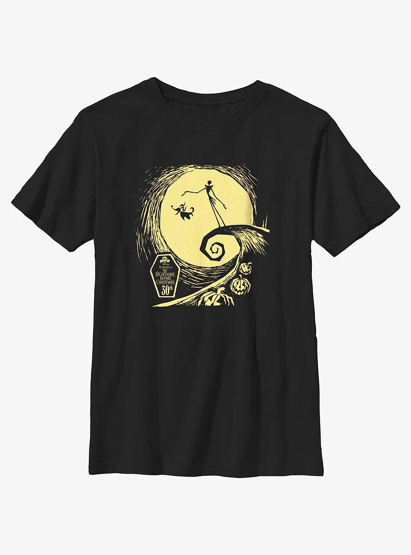Disney The Nightmare Before Christmas Moon Friends Youth T-Shirt