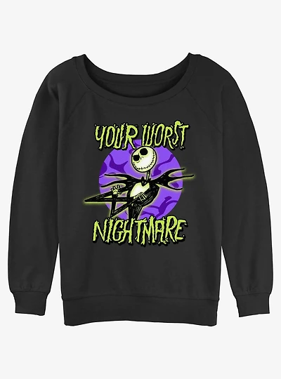 Disney The Nightmare Before Christmas Your Worst Womens Slouchy Sweatshirt