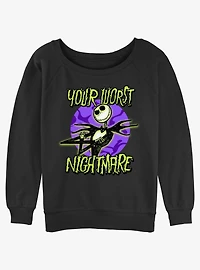 Disney The Nightmare Before Christmas Your Worst Womens Slouchy Sweatshirt