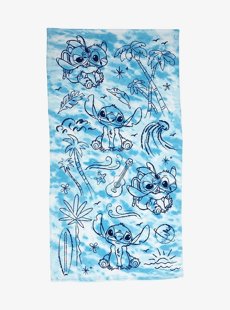 Disney Lilo & Stitch Blue Stitch Beach Towel — BoxLunch Exclusive