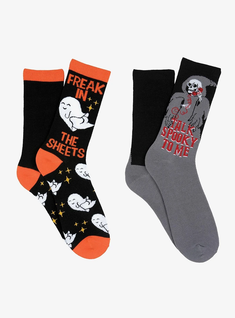 Talk Spooky to Me 2-Pair Unisex Crew Socks