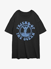 Disney Moana Ocean Friend Womens Oversized T-Shirt