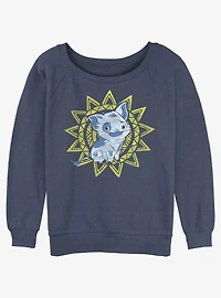 Disney Moana Sunny Pua Womens Slouchy Sweatshirt