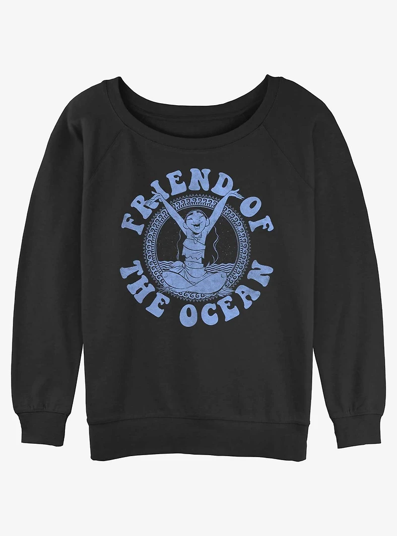 Disney Moana Ocean Friend Womens Slouchy Sweatshirt