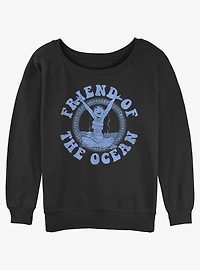 Disney Moana Ocean Friend Womens Slouchy Sweatshirt