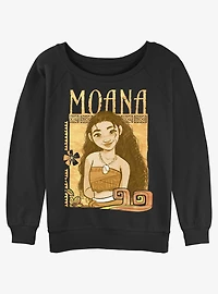 Disney Moana Smile Womens Slouchy Sweatshirt