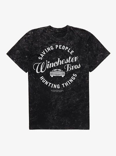 Supernatural Saving People Mineral Wash T-Shirt