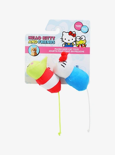 Sanrio Hello Kitty & Keroppi Plush Catnip Cat Toy Set