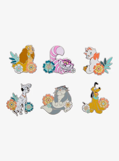 Loungefly Disney Cats & Dogs Floral Blind Box Enamel Pin