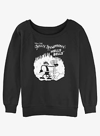 Disney Silly Symphony Hells Bells Cello Womens Slouchy Sweatshirt
