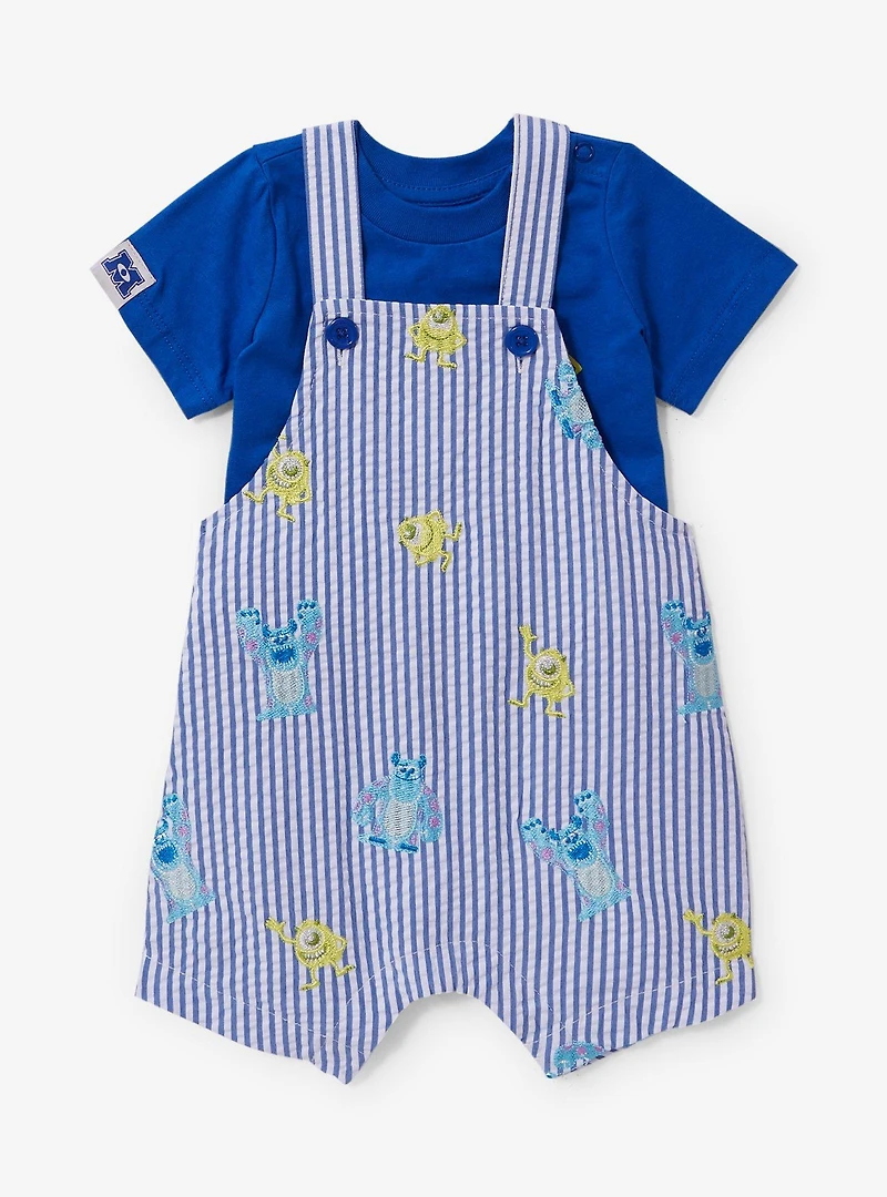 Disney Pixar Monsters, Inc. Mike & Sulley Infant Overall and Shirt Set — BoxLunch Exclusive