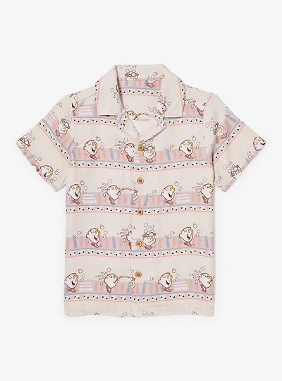 Disney Beauty and the Beast Chip Striped Toddler Woven Button-Up