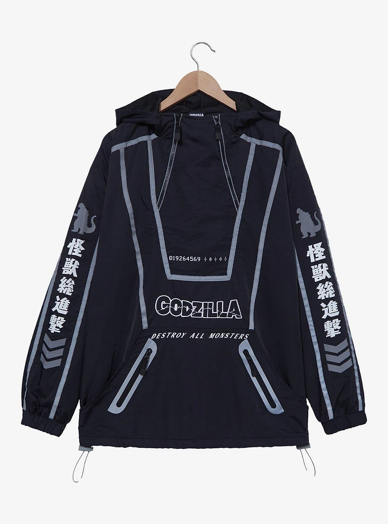 Godzilla Icons Quarter Zip Windbreaker Jacket - BoxLunch Exclusive