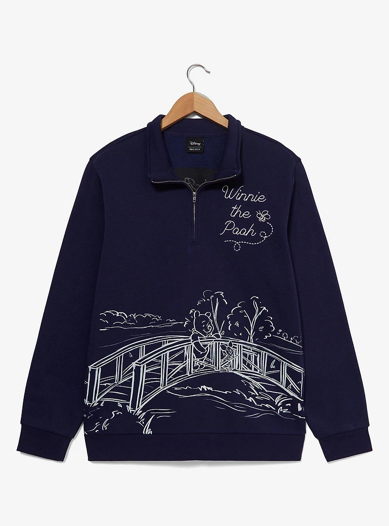 Disney Winnie the Pooh Bridge Scenic Quarter Zip Jacket — BoxLunch Exclusive
