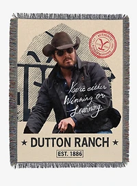 Yellowstone Winning Or Learning Tapestry Throw