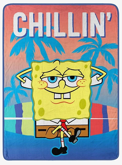 SpongeBob SquarePants Chillin Micro Raschel Throw