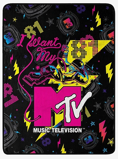 MTV I Want My Micro Raschel Throw