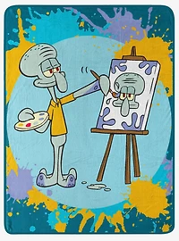 SpongeBob SquarePants Squidward Art Micro Raschel Throw