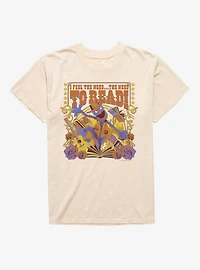 Sesame Street Grover The Need To Read Mineral Wash T-Shirt