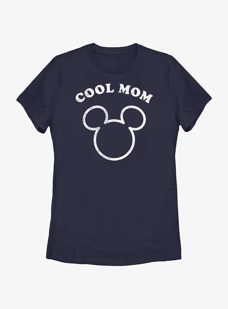 Disney Mickey Mouse Cool Mom Outline Womens T-Shirt