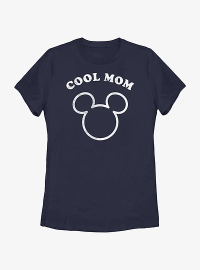 Disney Mickey Mouse Cool Mom Outline Womens T-Shirt