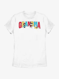 Disney Mickey Mouse Grandma Collegiate Womens T-Shirt