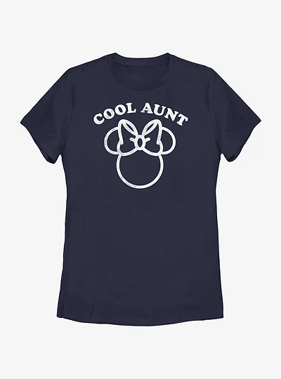 Disney Minnie Mouse Cool Aunt Ears Womens T-Shirt