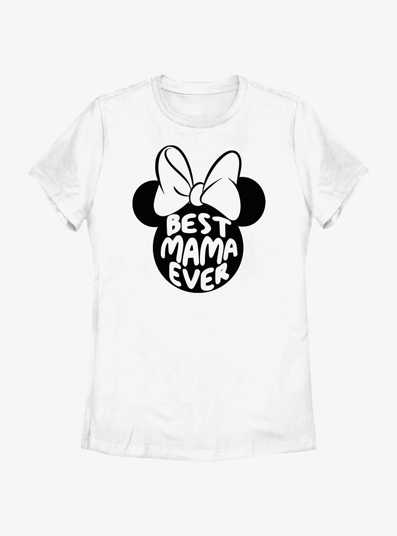 Disney Minnie Mouse Best Mama Ever Ears Womens T-Shirt