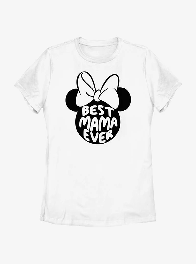 Disney Minnie Mouse Best Mama Ever Ears Womens T-Shirt