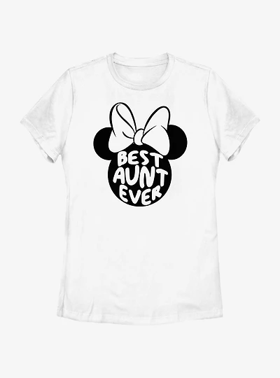 Disney Minnie Mouse Best Aunt Ever Ears Womens T-Shirt