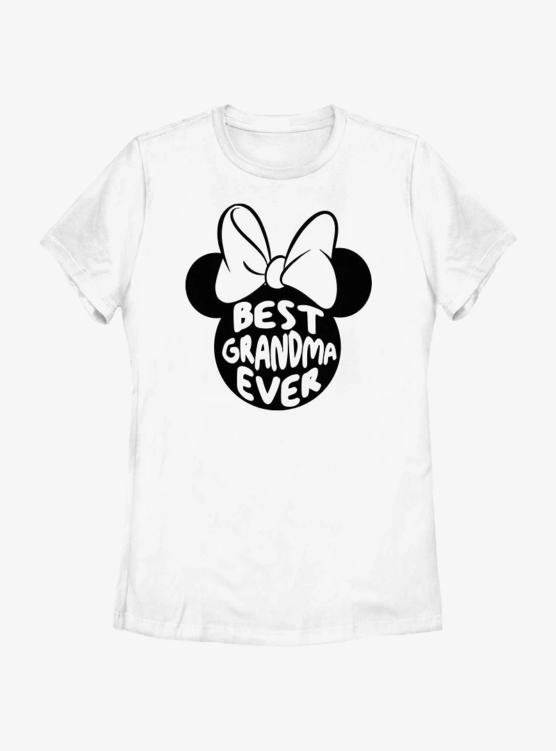 Disney Minnie Mouse Best Grandma Ever Ears Womens T-Shirt