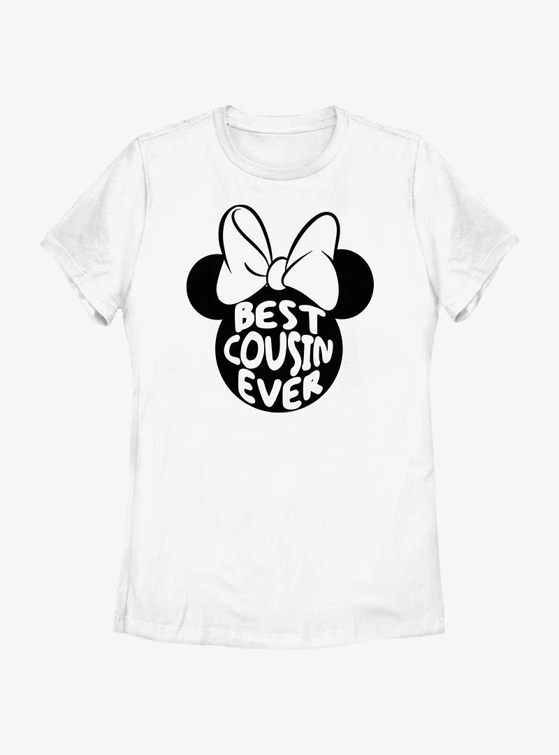 Disney Minnie Mouse Best Cousin Ever Ears Womens T-Shirt