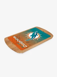 NFL Miami Dolphins Football Field Glass Top Cutting Board
